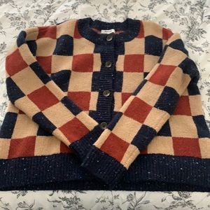 Madewell Checkered Colburne Cardigan 